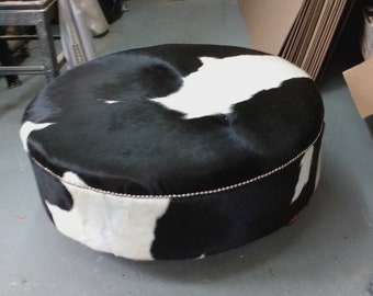 Custom Made Genuine Brazilian Cow Hide Cowhide Hair On Hide Western Home Decor Ottoman Chair Bench Furniture Coffee Table