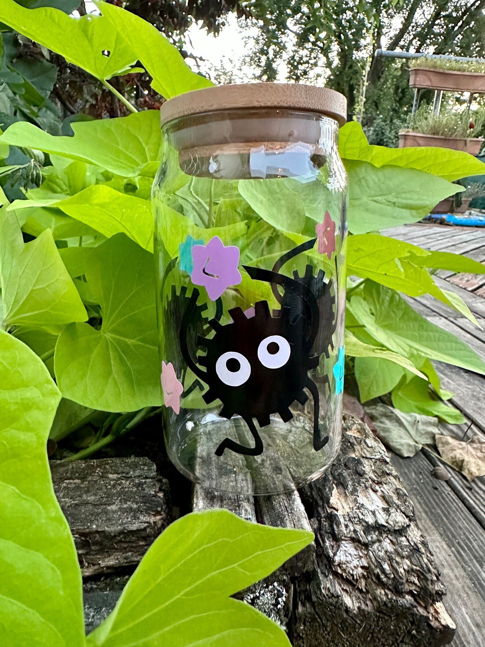 Spirited Away Soot Sprites Glass Cup Tumbler Handmade Gift Studio ...