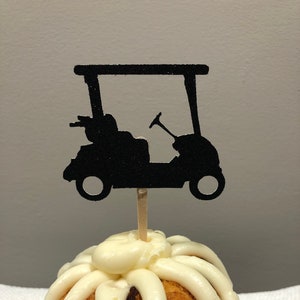 Golf Cart Toppers (2”) Set of 12 | Cupcake Toppers | Golf Carts | Golf Decor | Party Decor | Golf Course Carts |