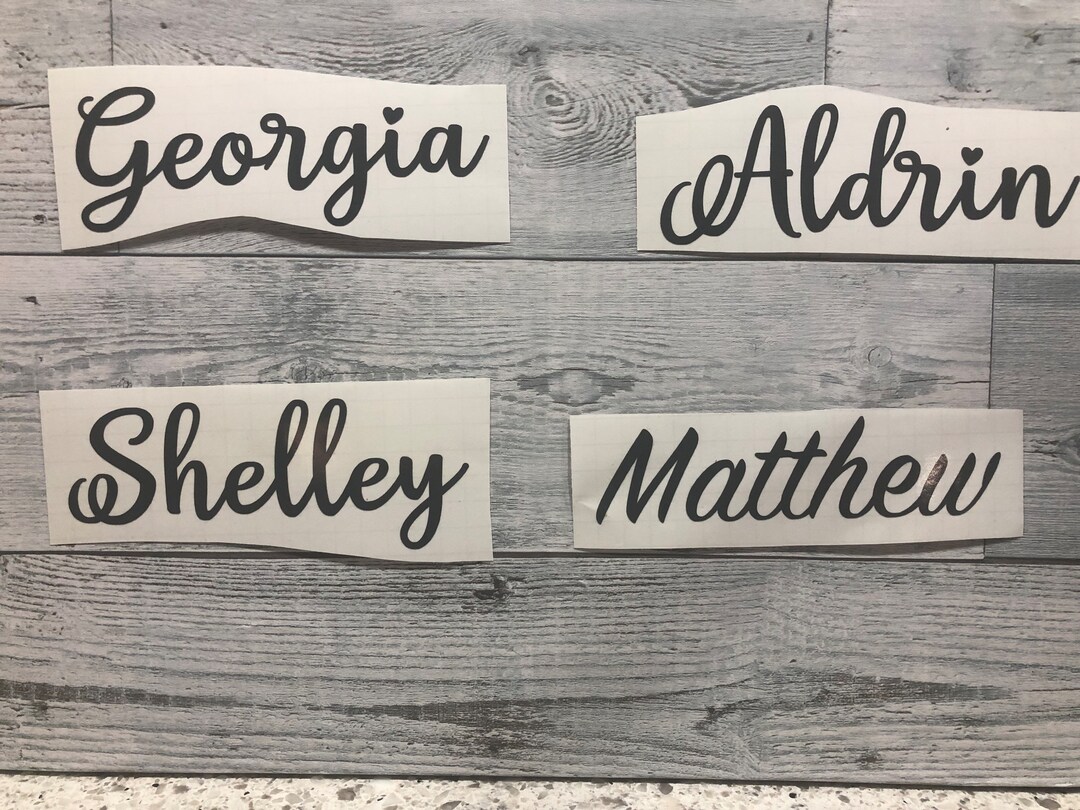 Vinyl Name Decals Decals Name Decals First Name Decals Etsy