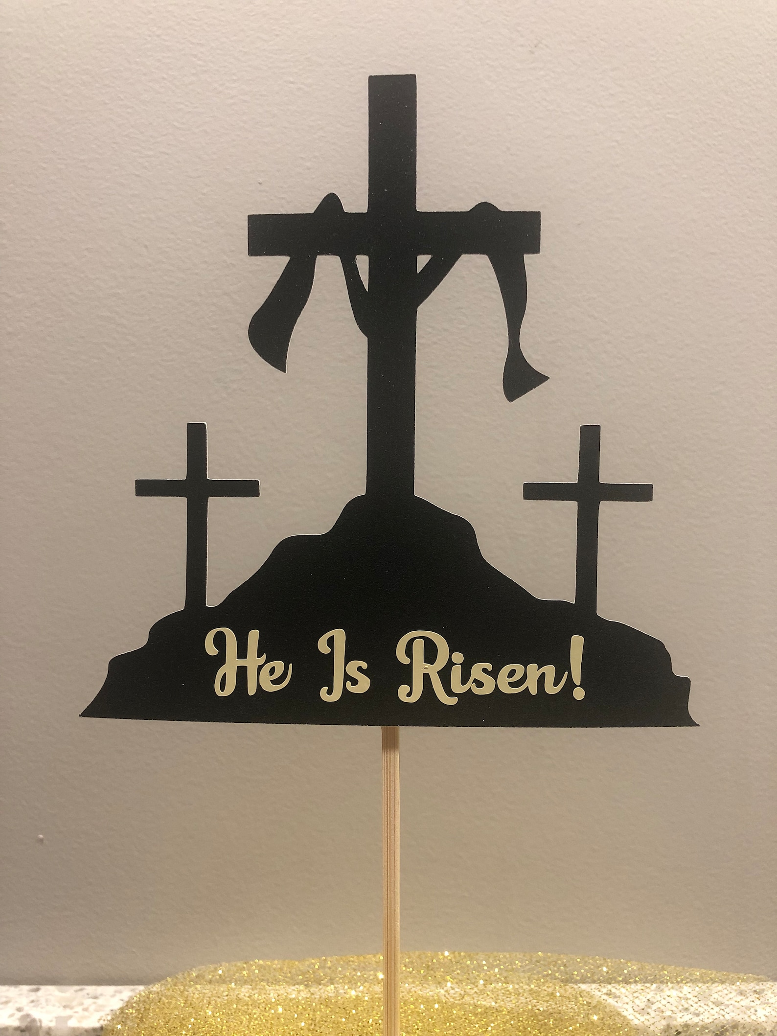 He is Risen 5” Cake Topper | Bible Topper | Christian Cake Topper ...