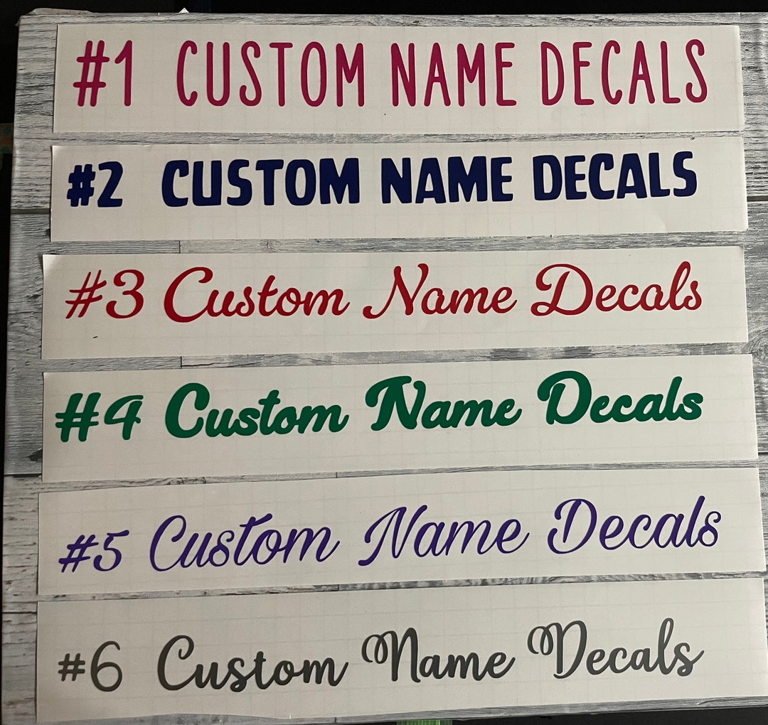 Vinyl Name Decals Decals Name Decals First Name Decals Vinyl Labels