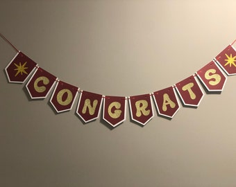 Herzlichen Glückwunsch Banner | Herzlichen Glückwunsch | Abschluss Girlande | Hochzeit Banner | Verlobungs Banner | Noten | Sterne | Herzlichen Glückwunsch Banner
