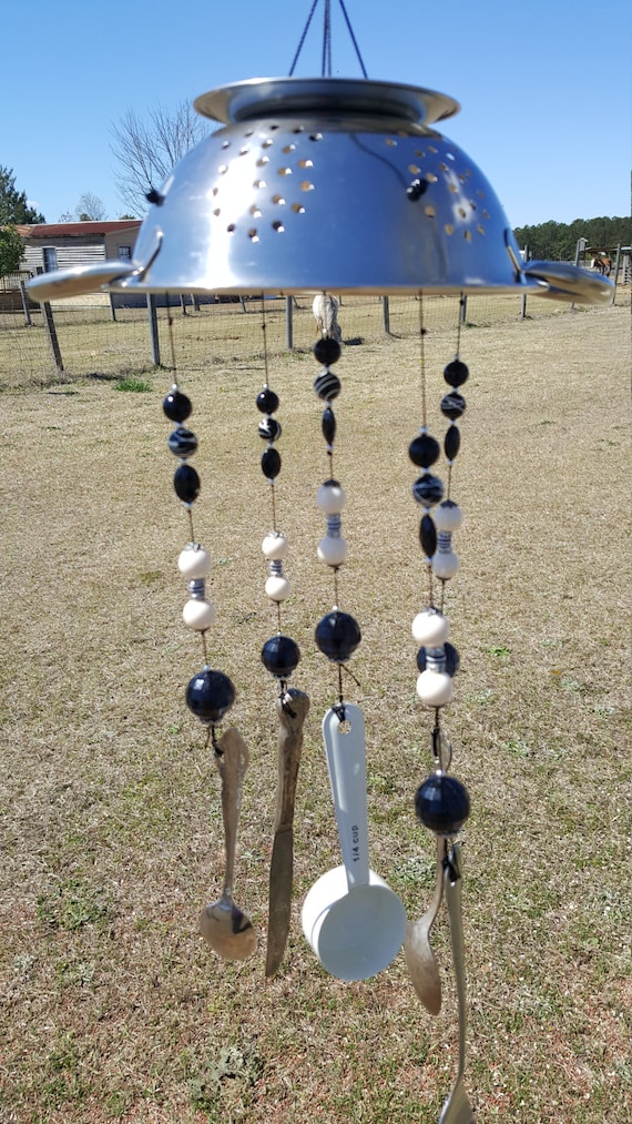 Wind Chime Silverware Wind Chime Rustic Wind Chime Yard Etsy