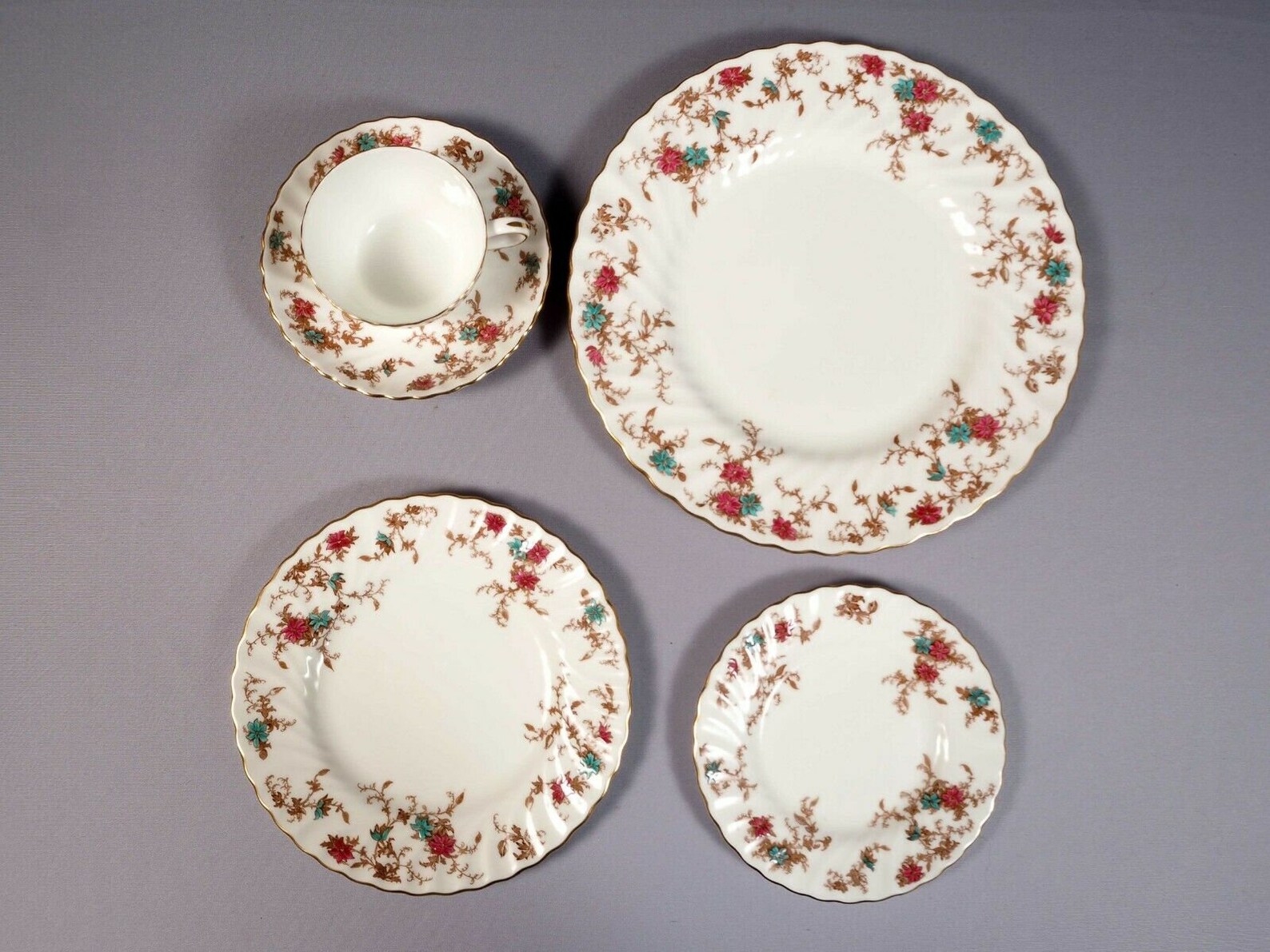 Minton ANCESTRAL Dinner Set Fine Bone China S376 Antique Newer Etsy