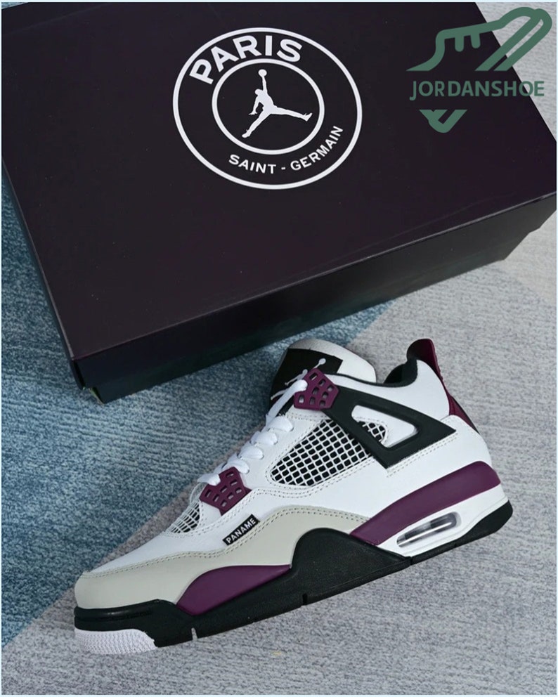 Air Jordans 4 PSG Paris Saintgermain Custom AJ4 Authentic Etsy