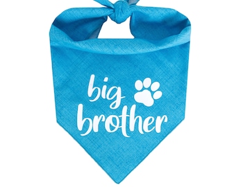 Big Brother Baby Announcement Dog Bandana, Big Brother Pregnancy Announcement Dog Scarf, Soon to be Big Brother, Promoted to Big Brother