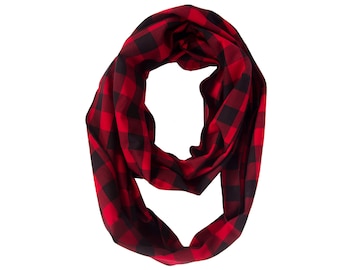 Buffalo Plaid Infinity Schal, Mode Boho Schal, Schal, Schals, Ewigkeit Schal, Kreis Schals, Kreis Schal, Schleife Schal, Womens Schals