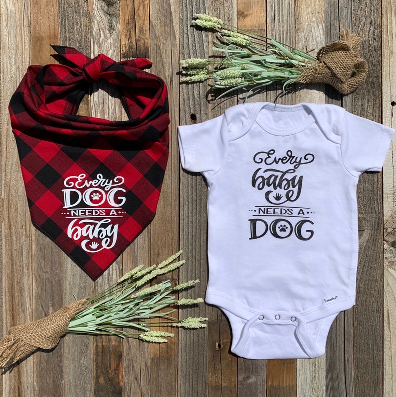 Every Dog Needs a Baby Dog Bandana Baby Announcement Dog Etsy