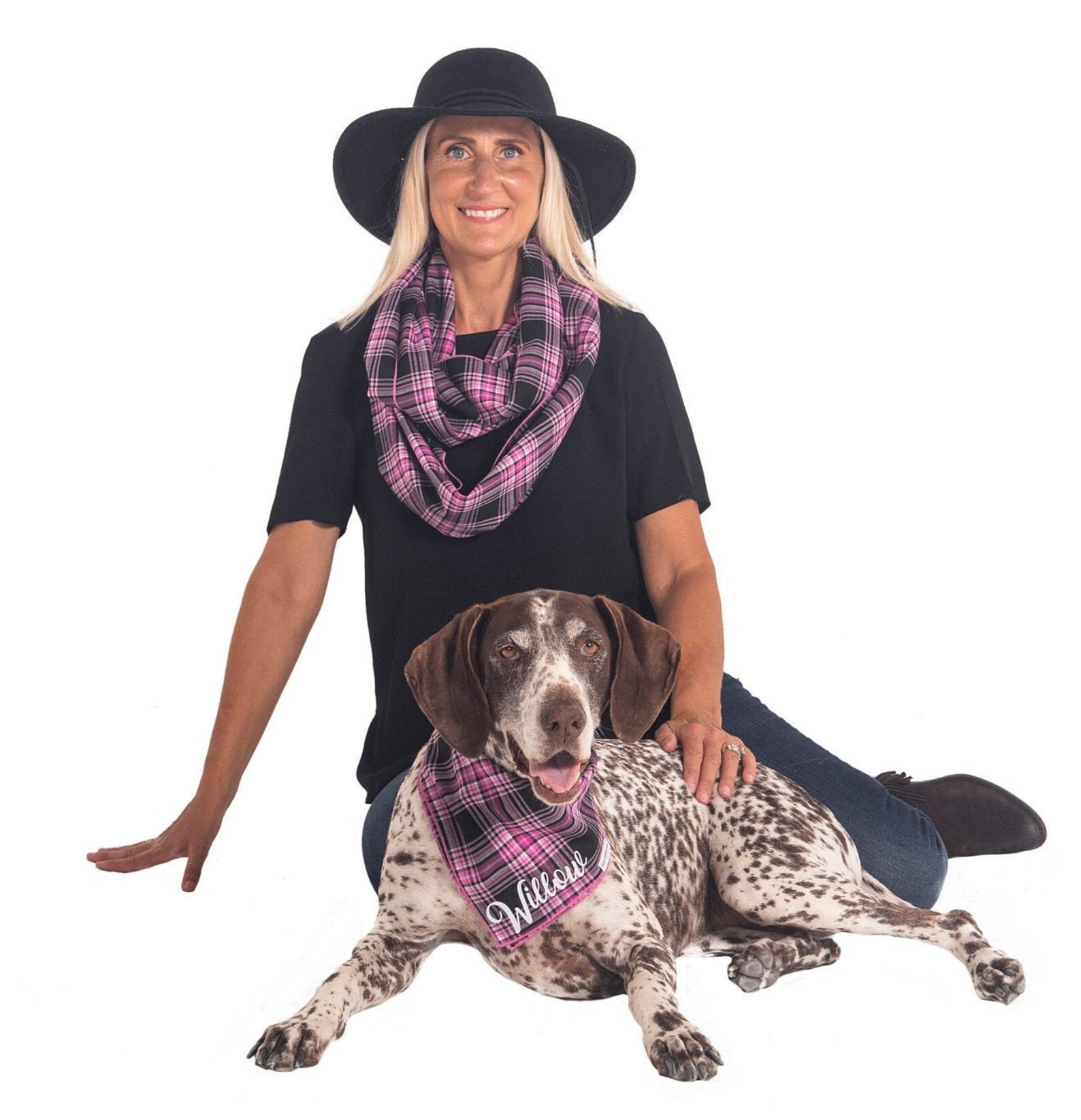 Dog Bandana Personalized Fall Plaid Personalized Dog Bandana Etsy