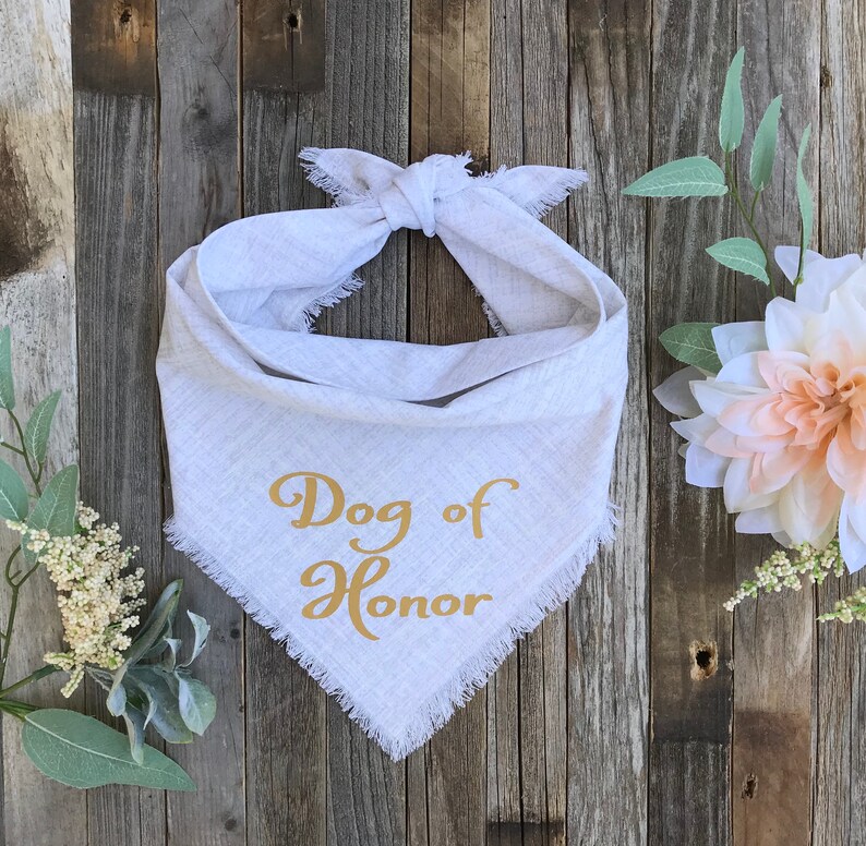 Dog of Honor Wedding Bandana Wedding Announcement Dog Etsy