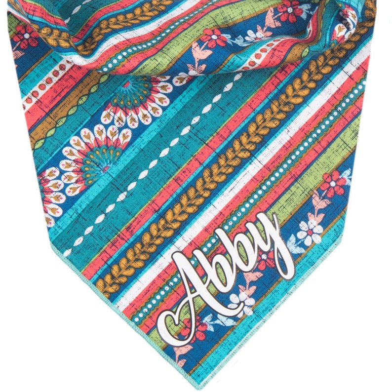 Floral Personalized Dog Bandana Spring Summer Floral - Etsy