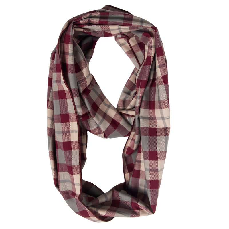 Pleated Neckerchief Scarf in Burgundy