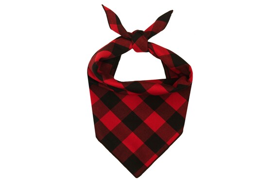 buffalo plaid dog bandana