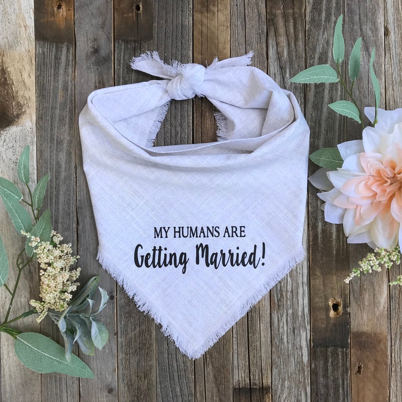 My Humans are Getting Married Dog Bandana Wedding Etsy