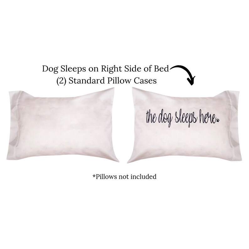 The Dog Sleeps Here Pillow Case Set Dog Lovers Gift New Etsy