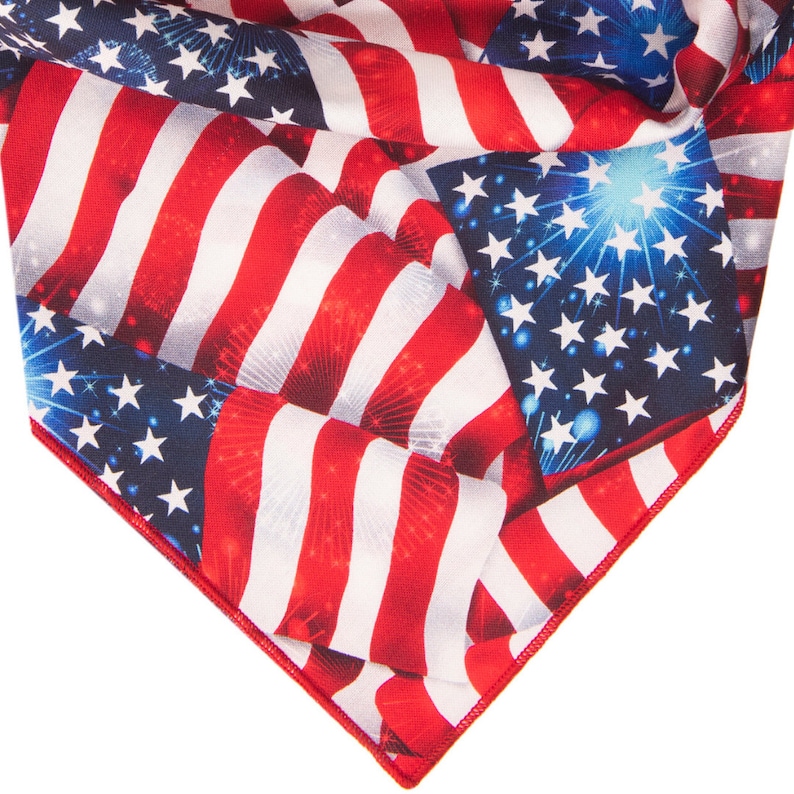 Patriotic Dog Bandana American Flag Dog Bandana Red White and Blue Dog Bandana Stars and Stripes Dog Bandana 4th of July Dog Bandana