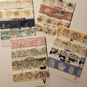 Amostras de fitas washi (aleatórias ou kawaii)