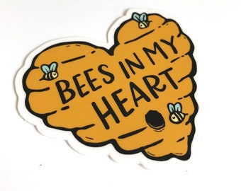 Bees In My Heart Sticker