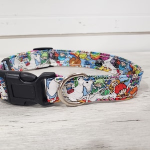 Rainbow Brite dog collar 1"