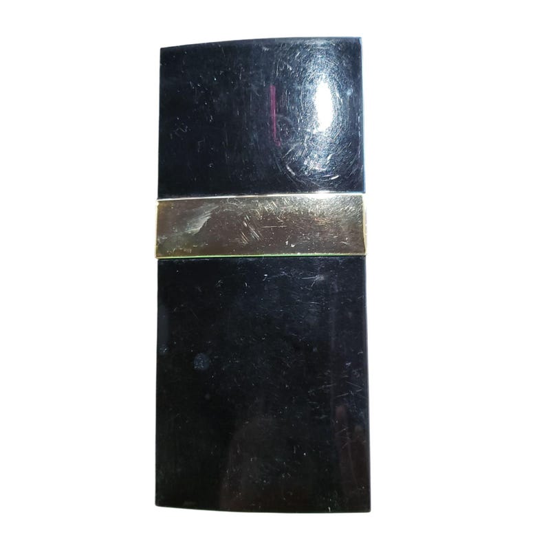 Raro perfume Chanel N5 en aerosol vacío, 38 ml, negro y dorado, con atomizador, recargable, estuche vintage. imagen 1