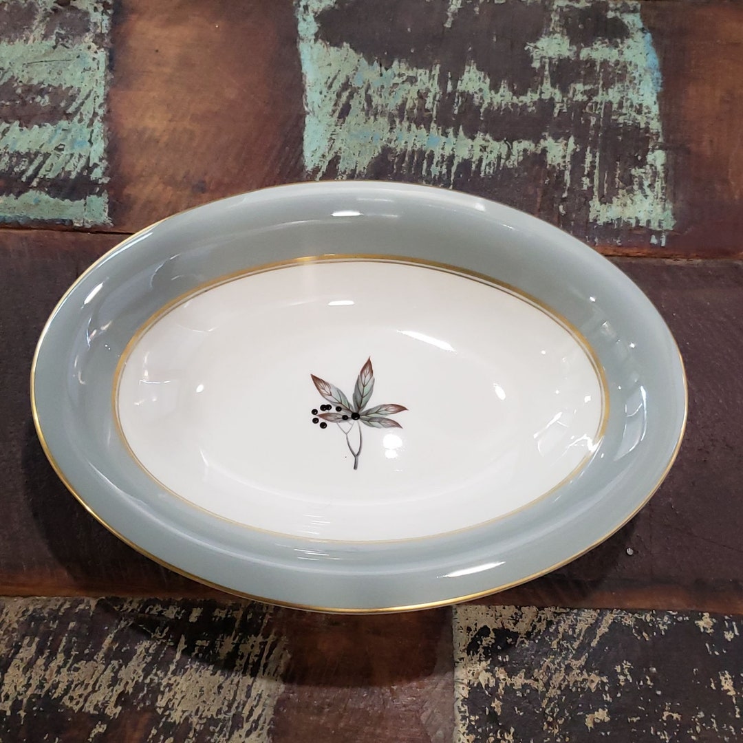 Castleton WOODMERE 1952 Mid Century Modern MCM Oval Serving Bowl Etsy