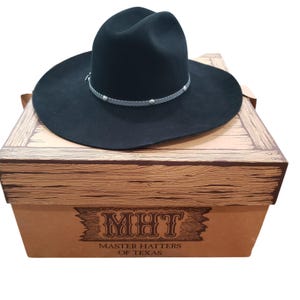 Chapeau de cowboy noir vintage Resistol Quicksilver 4X