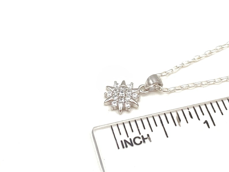 Small Star Pendant Necklace, CZ Star Necklace, Delicate Silver Necklace, Celestial Necklace, Tiny Starburst Necklace, Wedding Necklace Bild 10