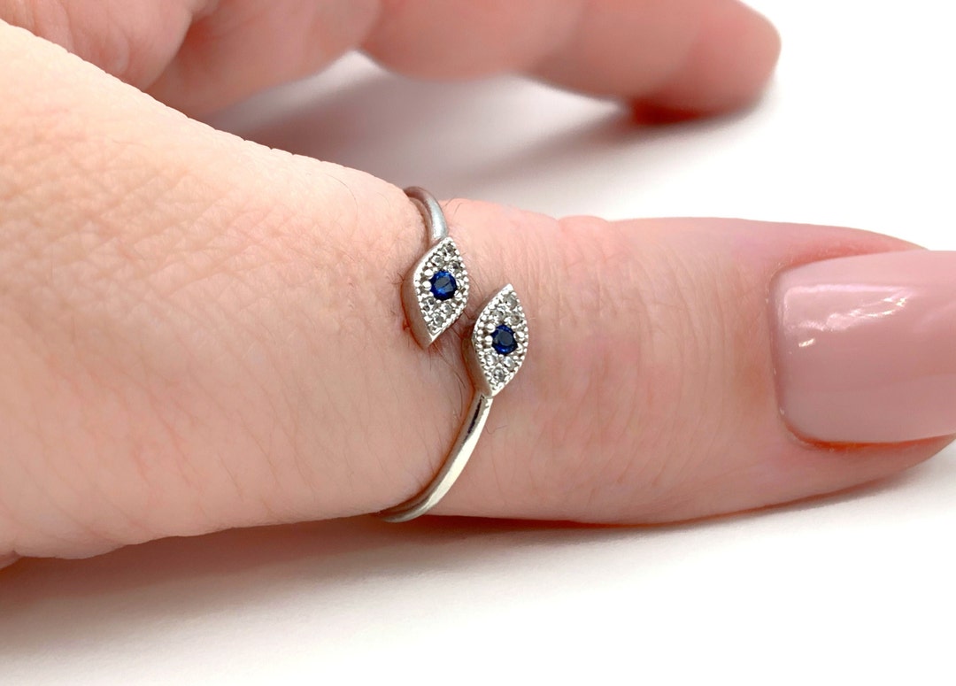Sterling Silver Adjustable Eye Ring main image 0