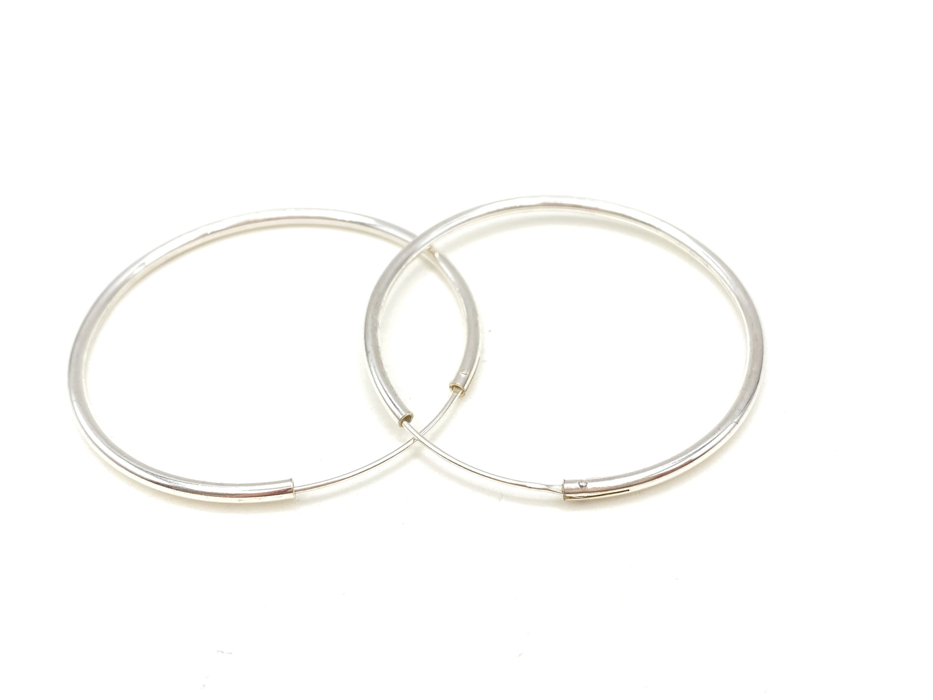 Large sterling silver hoops Extra large silver hoop earrings Etsy