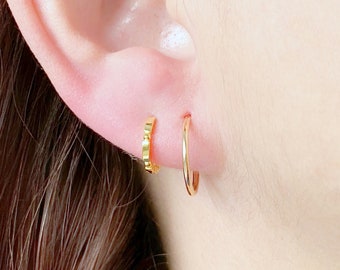 Small 14 K gold filled hoops, Classic gold hoops, Everyday gold earrings, Dainty jewelry, Delicate hoop earrings, Minimalist hoop earrings