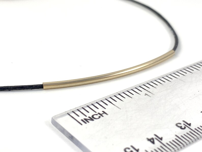 Layering Necklace Gold Choker Necklace Cord Necklace Leather Choker Minimalist Necklace Everyday Necklace Dainty Bar Necklace