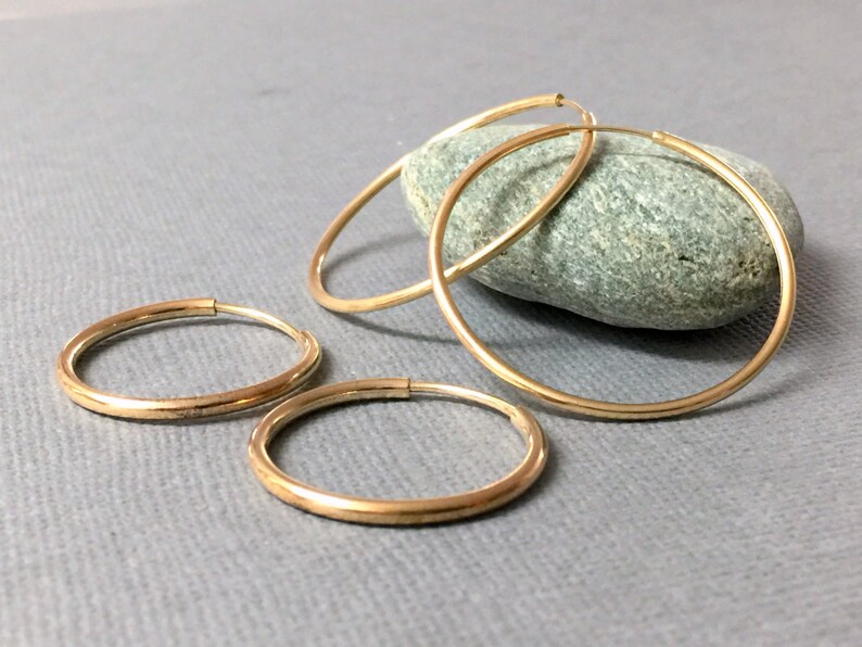 Large Gold Hoops Classic Gold Hoops Extra Large Hoop Etsy Canada