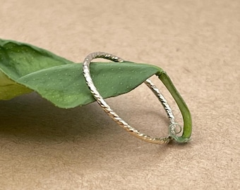 18K Gold Filled Minimalist Ring, Ultra Thin Stacking Band