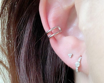 Cuff Earring - Ear Cuff - Gold Cuff Earring - Huggie Earring - Cartilage Earring - Ear Wrap - No Piercing - Minimalist Earring - Conch