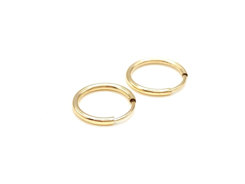 Small 14 K Gold Filled Hoops Classic Gold Hoops Everyday Etsy