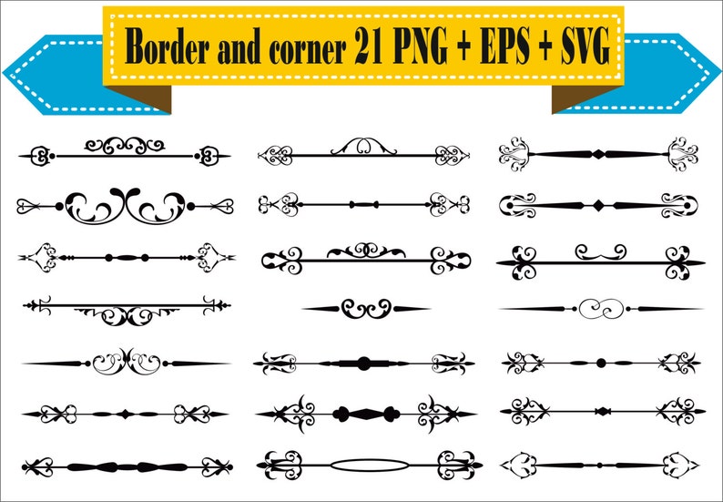 Download Drawn Border Vintage Corner Retro Vector Calligraphic ...