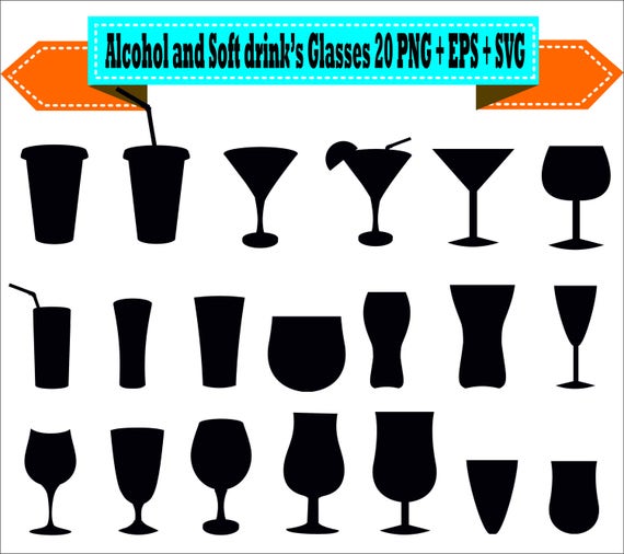 Alcohol Glasses Set, Vectors