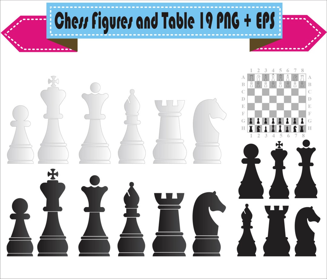 Premium Vector  Chess figures vector set. king, queen, bishop, knight or  horse, rook and pawn - standard chess pieces. strategic board game for  intellectual leisure. black and white items.