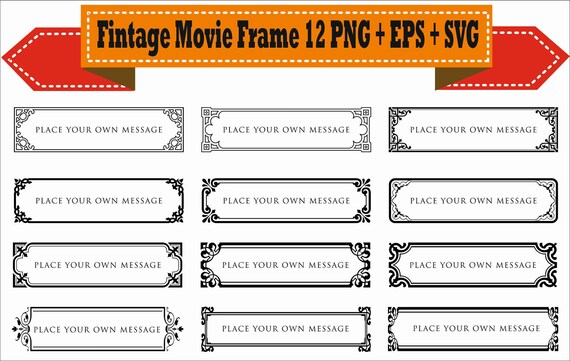 Frame Vintage Retro Antique Flowers Floral Vector Clipart Png Etsy
