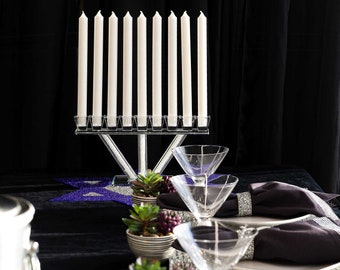 Menorah remplie de cristaux avec strass Sparkles Home