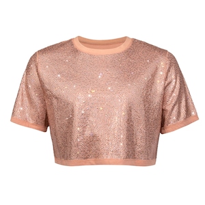 Sparkles Studio Strass Strass Crop Top