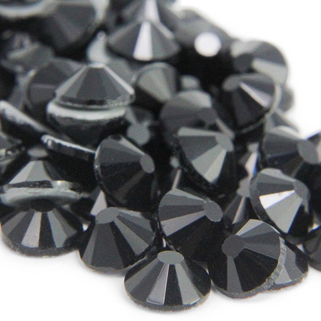 Jet Black Non-hotfix Machine Cut Rhinestones - Etsy