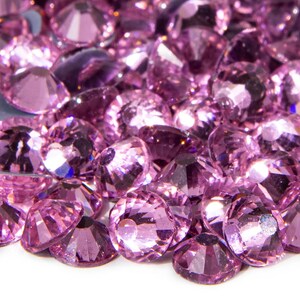 Piedras de imitación termoadhesivas cortadas a máquina Lt. Rose