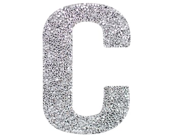 Strass d’argent Petit bloc de fer-sur-lettre