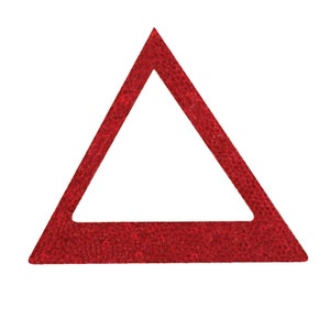 Red Rhinestone Greek Iron-On Letter
