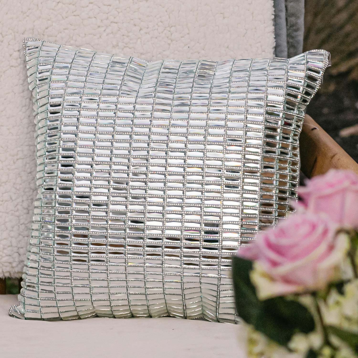 Sparkly throw cheap pillows