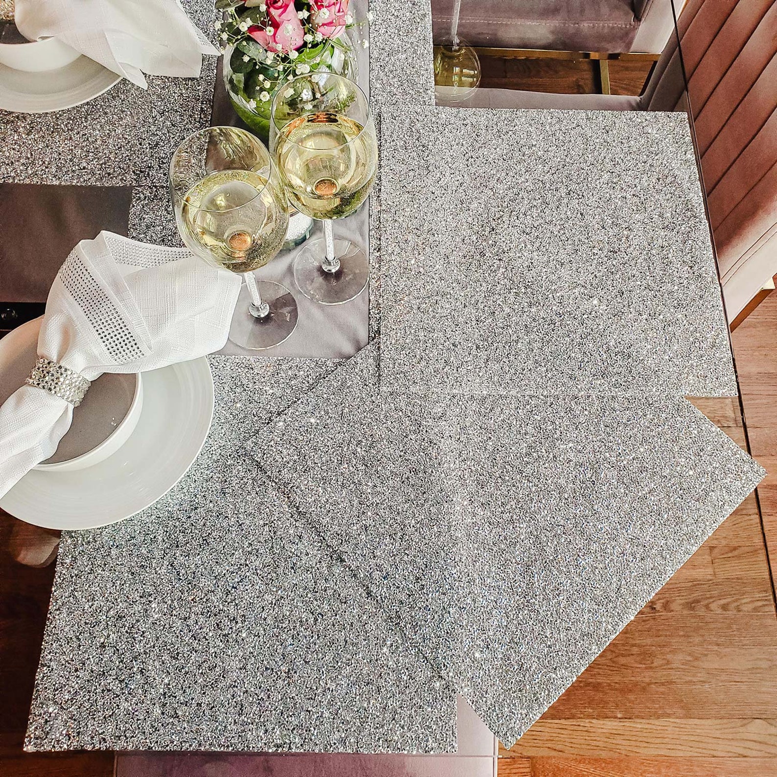Sparkles Home Luminous Square Rhinestone Placemat Etsy