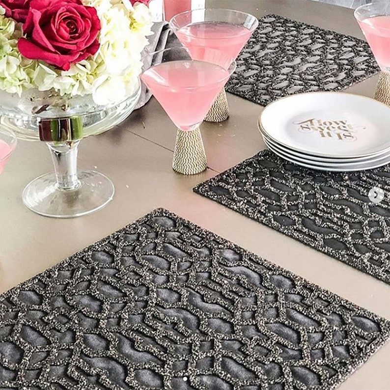 Sparkles Home Rhinestone Lattice Laser Cut Placemat Etsy