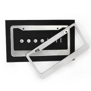 Sparkles Home Double License Plate Rhinestone Frame Set
